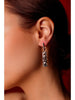 18K Rose Gold Plated Long Earrings with engravings